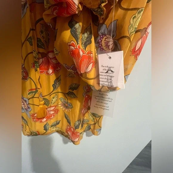 NWT Nanette Lepore Floral Long Sleeve Blouse - Picture 8 of 12